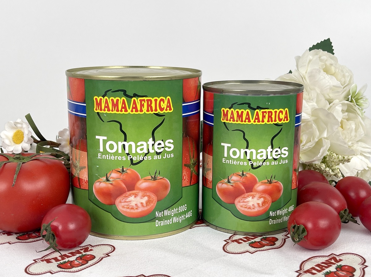 Whole Peeled Tomato 400g-800g 100% Tomato Support OEM&ODM
